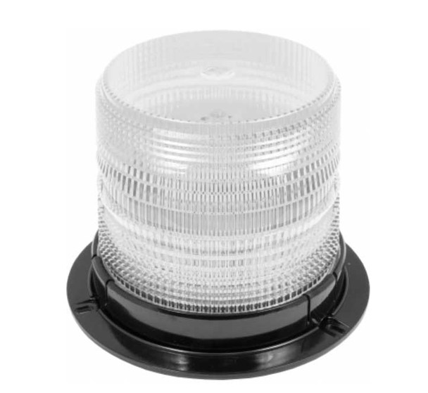 Amber Medium Profile Fleet LED Beacon Permanent Mount - Lens: Clear 23410   Safety Supplies Canada