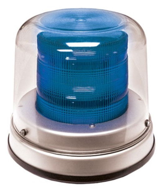 Blue High Profile Fleet + Beacon Permanent Mount - Dome: Clear, Lens: Blue 23603   Safety Supplies Canada