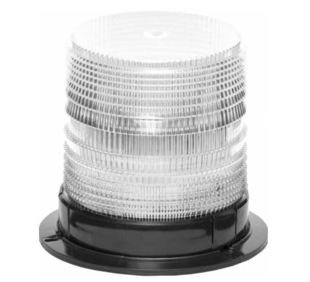 Amber High Profile Fleet LED Beacon Permanent Mount - Lens: Clear 23630   Safety Supplies Canada