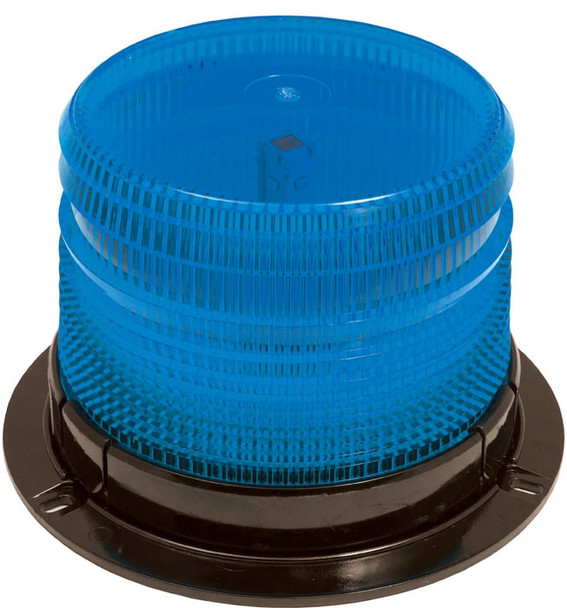 Blue Low Profile Fleet LED Beacon Permanent Mount - Lens: Blue 27007   Safety Supplies Canada