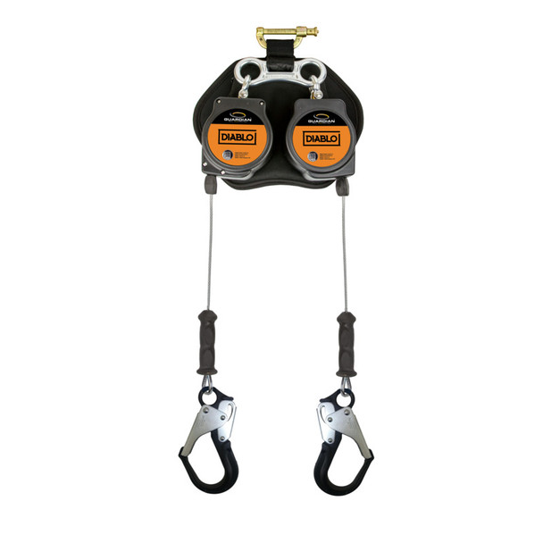 Diablo 2.5 Cable SRL-LE 8' - Dual Composite Housing with 3/16" Galvanized Cable, Aluminum Rebar Hooks and Carabiner 11107CSA   Safety Supplies Canada