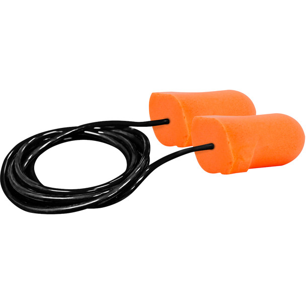 T-Shape Disposable Soft Polyurethane Foam Corded Ear Plugs - NRR 32 267-HPF510C-CN   Safety Supplies Canada