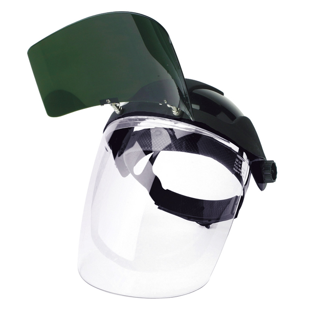 Multi-Purpose Face Shield with Flip-Up IR Window & Ratch. Headgear S32151/S32181   Safety Supplies Canada