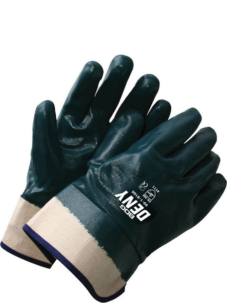 Deny Coated Nitrile Blue Safety Cuff Fully Coated - Pack of 12 | Bob Dale Gloves 99-1-9166   Safety Supplies Canada