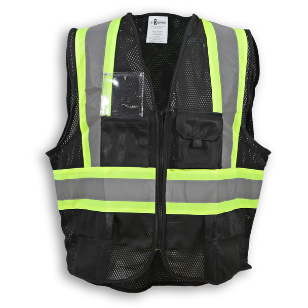 Big K 100% Polyester Mesh Safety Vest with Zipper Front