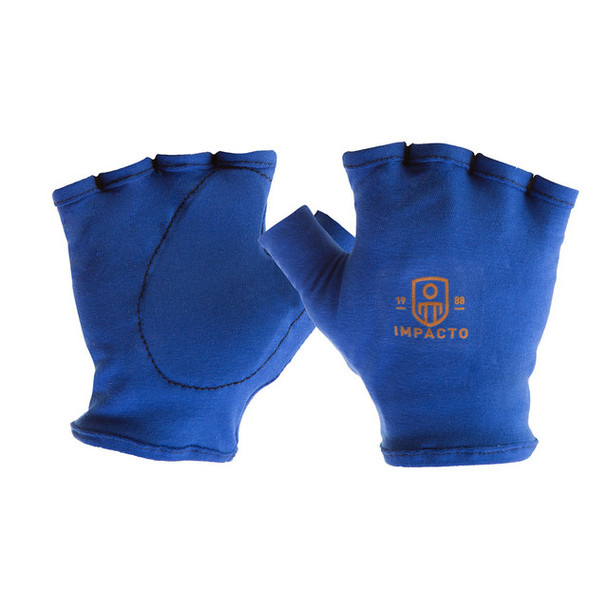 IMPACTO Anti-Impact Glove with Suede Leather Cover - Fingerless Style