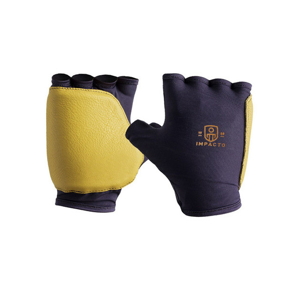 IMPACTO Anti-Impact Glove with Grain leather Cover - Fingerless Style