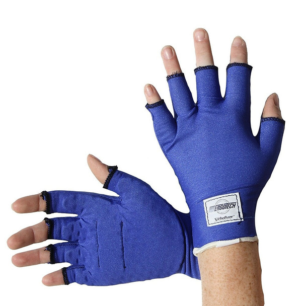 IMPACTO Anti-Impact Glove Liner with Sorbothane Pad - 3/4 Finger Style