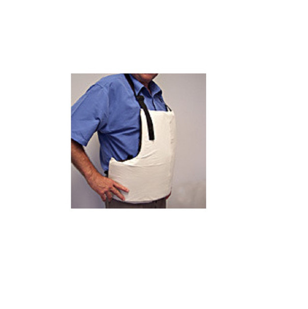 IMPACTO Chest/Abdominal Protector - Apron Style - with Soft Pearl Leather Cover