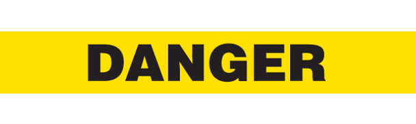 DANGER Barricade Tape | Pack of 12 (Yellow) | Value (1.5 MIL) | INCOM
