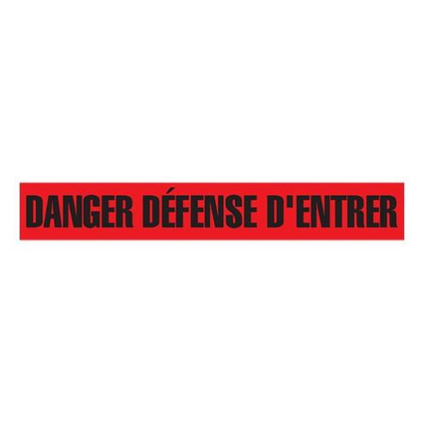 DANGER DEFENSE D'ENTRER Barricade Tape | Pack of 12 | Contractor (2.0 MIL) | INCOM