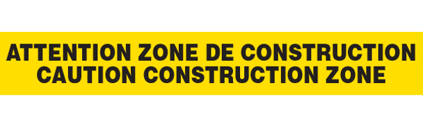 ATTENTION ZONE de  Barricade Tape | Pack of 12 | Contractor (2.0 MIL) | INCOM
