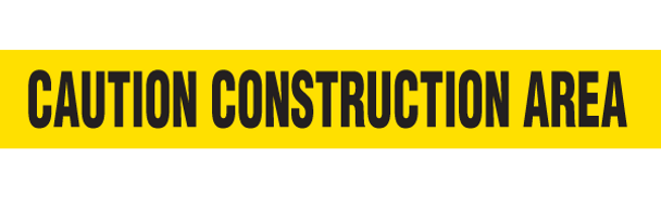 CAUTION CONSTRUCTION Barricade Tape | Pack of 12 | Contractor (2.0 MIL) | INCOM