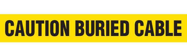 CAUTION BURIED CABLE Barricade Tape | Pack of 12 | Contractor (2.0 MIL) | INCOM