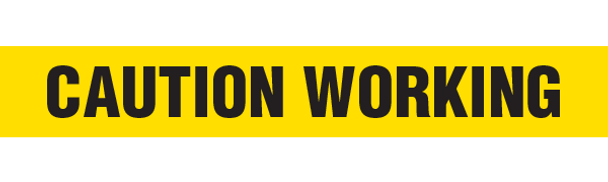 CAUTION WORKING Barricade Tape | Pack of 12 | Contractor (2.0 MIL) | INCOM