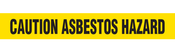 CAUTION ASBESTOS HAZ Barricade Tape  - Contractor Grade (Pack of 12 Rolls)