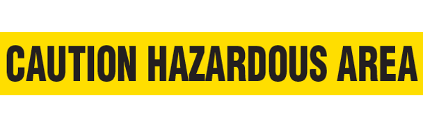 CAUTION HAZARDOUS AREA Barricade Tape  - Contractor Grade (Pack of 12 Rolls)