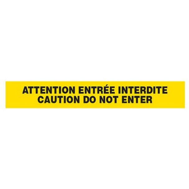 ATTENTION ENTREE INTERDITE / CAUTION ... Dispenser Boxed Barricade Tape  (Pack of 12 Rolls)
