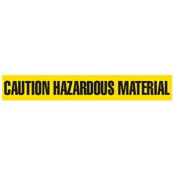 CAUTION HAZARDOUS MATERIAL Dispenser Boxed Barricade Tape (Pack of 12 Rolls)