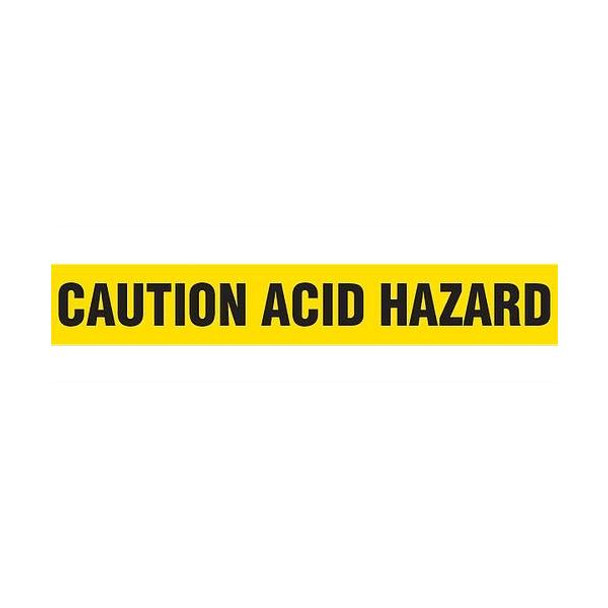 CAUTION - ACID HAZARD Dispenser Boxed Barricade Tape (12 Rolls)