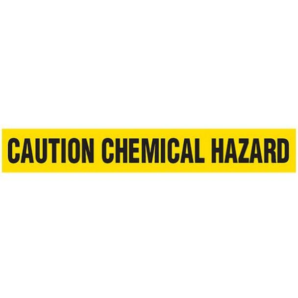 CAUTION CHEMICAL HAZARD Dispenser Boxed Barricade Tape (Pack of 12 Rolls)