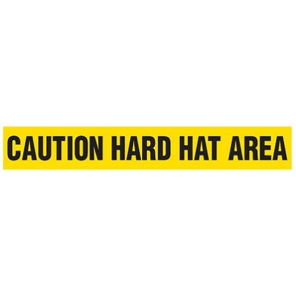 CAUTION HARD HAT AREA Dispenser Boxed Barricade Tape (Pack of 12 Rolls)