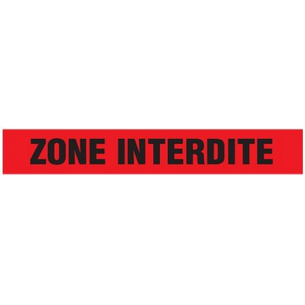 ZONE INTERDITE Dispenser Boxed Barricade Tape - Red (Pack of 12 Rolls)