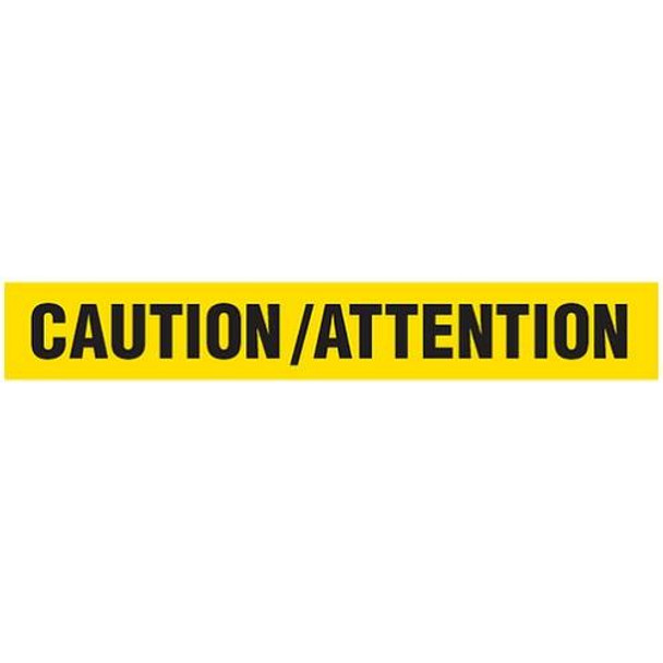 ATTENTION CAUTION Dispenser Boxed Barricade Tape (Pack of 12 Rolls)