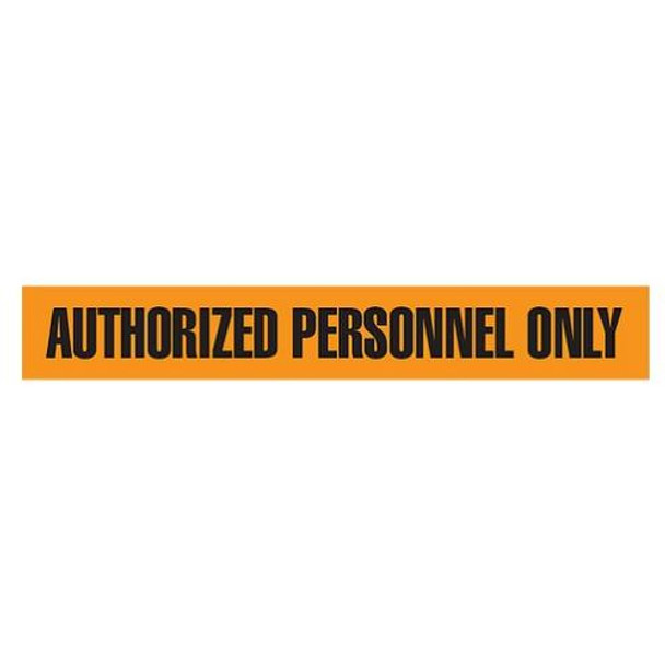 AUTHORIZED PERSONNEL ONLY Dispenser Boxed Barricade Tape - Orange (Pack of 12 Rolls)