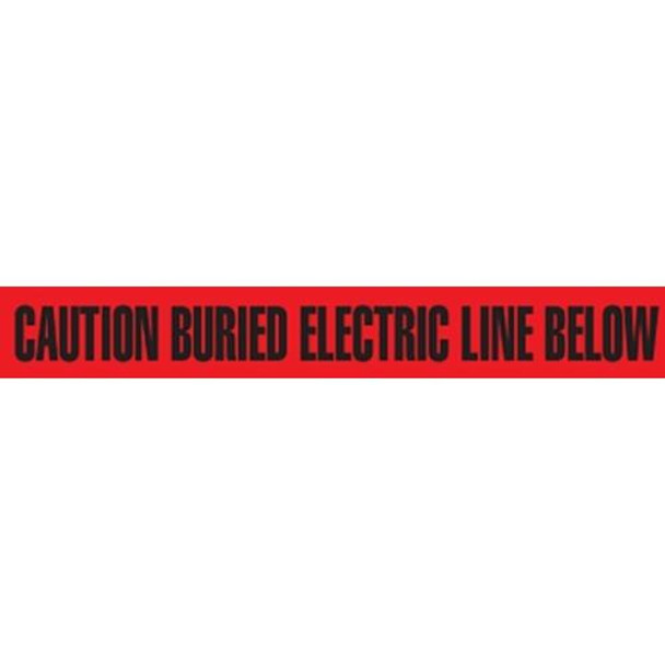 3" CAUTION BURIED ELECTRIC LINE BELOW Utility Barrier Tape (Pack of 12 Rolls)