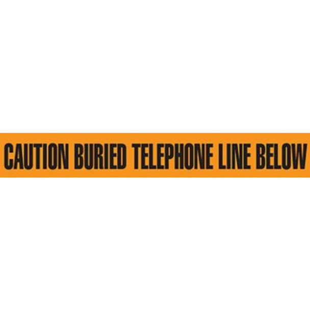 3" CAUTION BURIED TELEPHONE LINE BELOW Utility Barrier Tape (Pack of 12 Rolls)