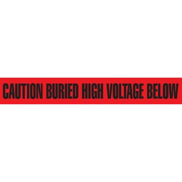 3" CAUTION BURIED HIGH VOLTAGE BELOW Utility Barrier Tape (Pack of 12 Rolls)