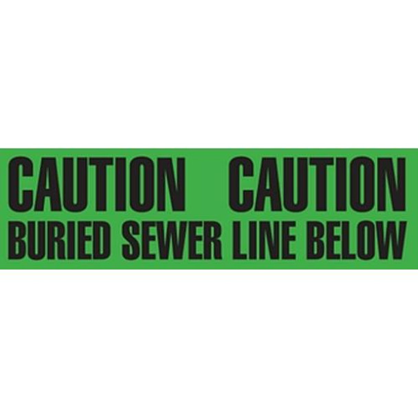 6" CAUTION BURIED SEWER LINE BELOW Utility Barrier Tape (Pack of 6 Rolls)