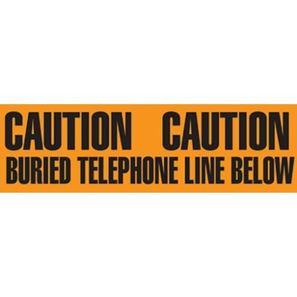 6" CAUTION BURIED TELEPHONE LINE BELOW Utility Barrier Tape (Pack of 6 Rolls)