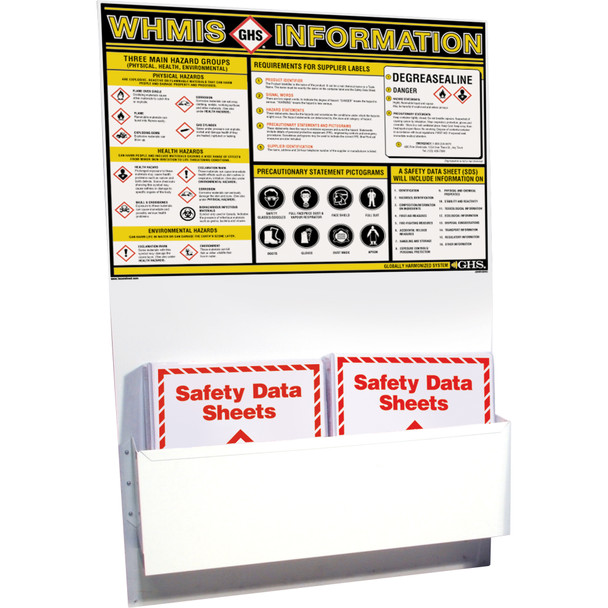 GHS WHMIS Information Station with 2 Binders - English - 24" x 36"