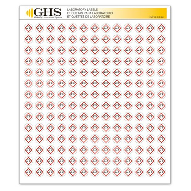 0.5" Corrosive Pictogram Label - 1,820/Pad