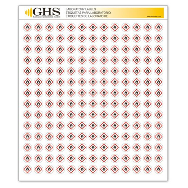 0.5" Flame Hazard Pictogram Label - 1,820/Pad