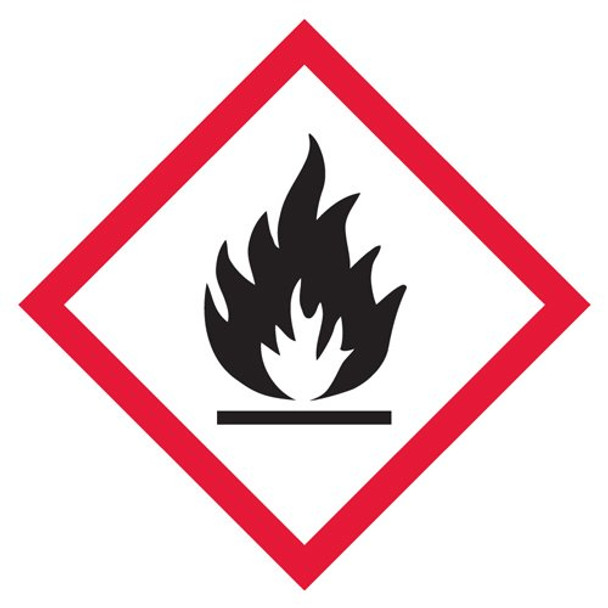 2" x 2" Flame Hazard Pictogram Label - 500/roll