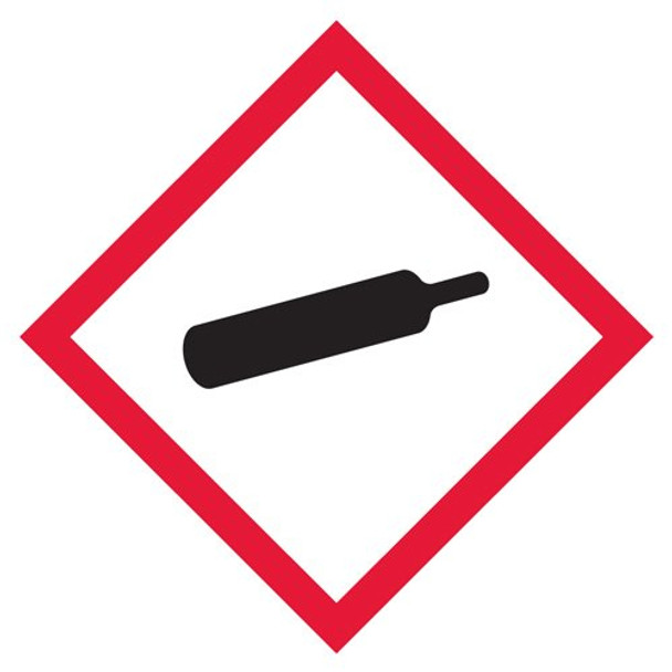 4" x 4" Gas Cylinder Pictogram Label - 500/roll