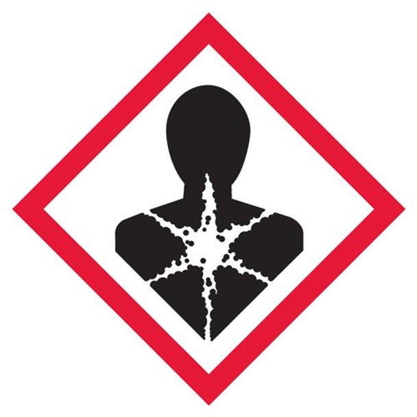 4" x 4" Health Hazard Pictogram Label - 500/roll