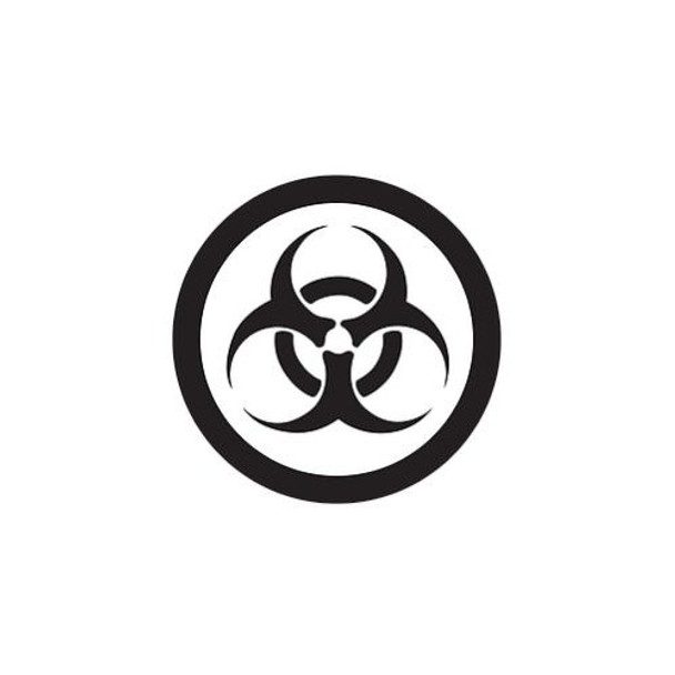 4" x 4" Biohazard Label - 500/roll