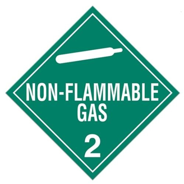 Class 2.2 "Non-Flammable Gas 2" Sign (Pack of 100 pcs)