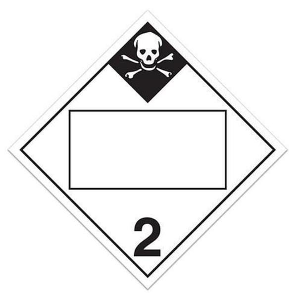 Class 2.3 Worded Labels "Inhalation Hazard 2" Sign (Pack of 100 pcs)