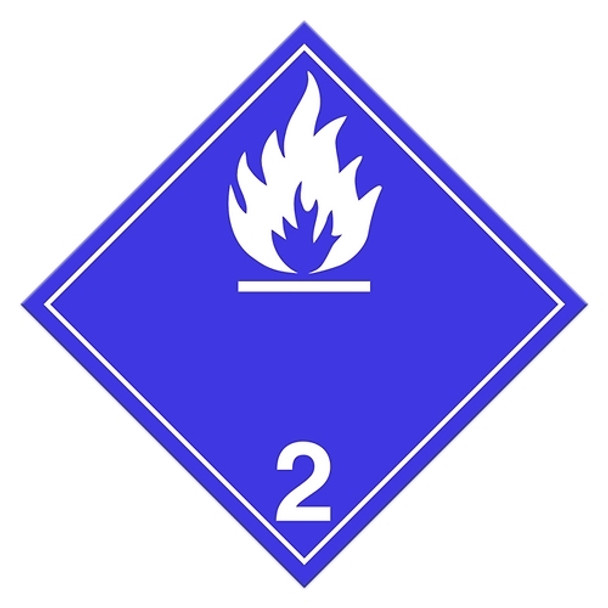 Class 2.1 Flammable Gases Placard (Pack of 100 pcs)