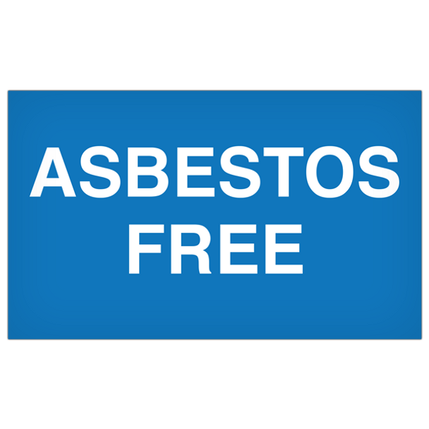 Asbestos Free - 5"x3" Label - 500/roll