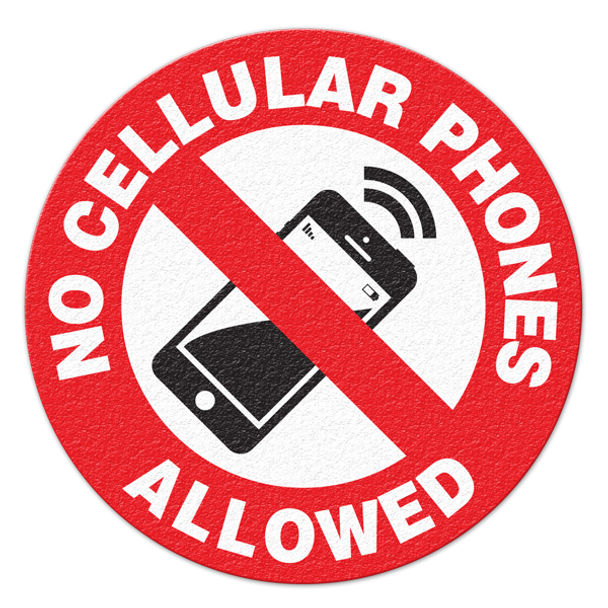 NO CELLULAR PHONES - Floor Sign