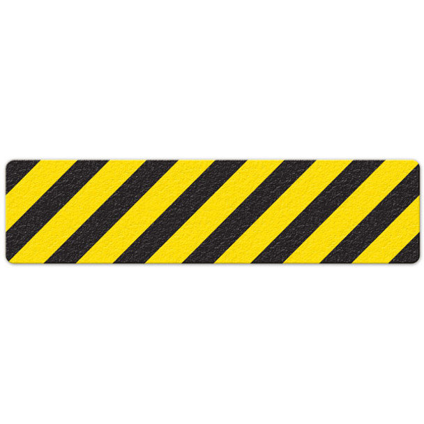 /////////// Hazard Stripe - Yellow/Black - 6" x 24" Floor Sign - 6/pkg
