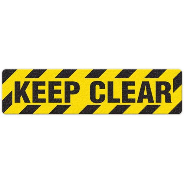 "Keep Clear" - 6"x24" Floor Sign 6/pkg