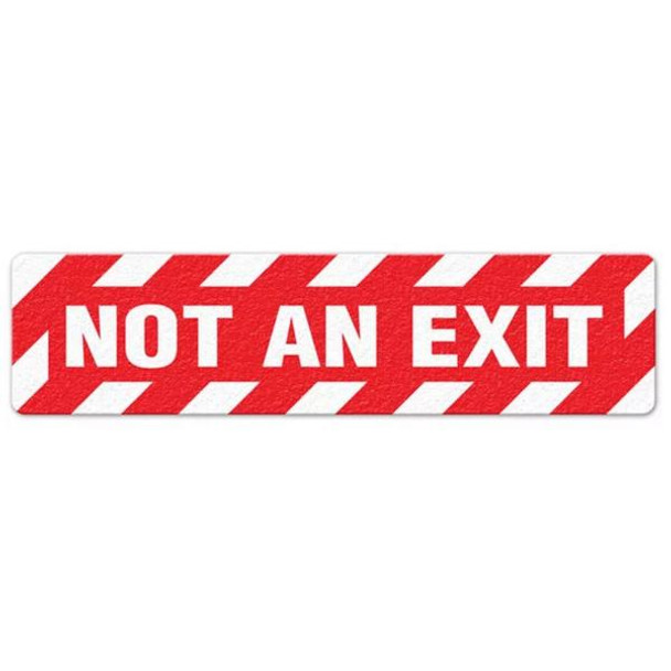 "Not An Exit" - 6"x24" Floor Sign 6/pkg