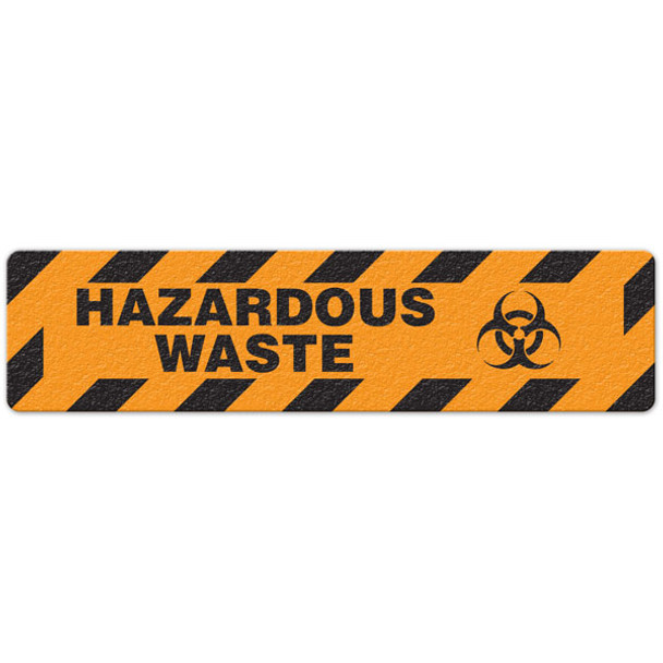 Hazardous Waste  - 6"x24" Floor Sign 6/pkg